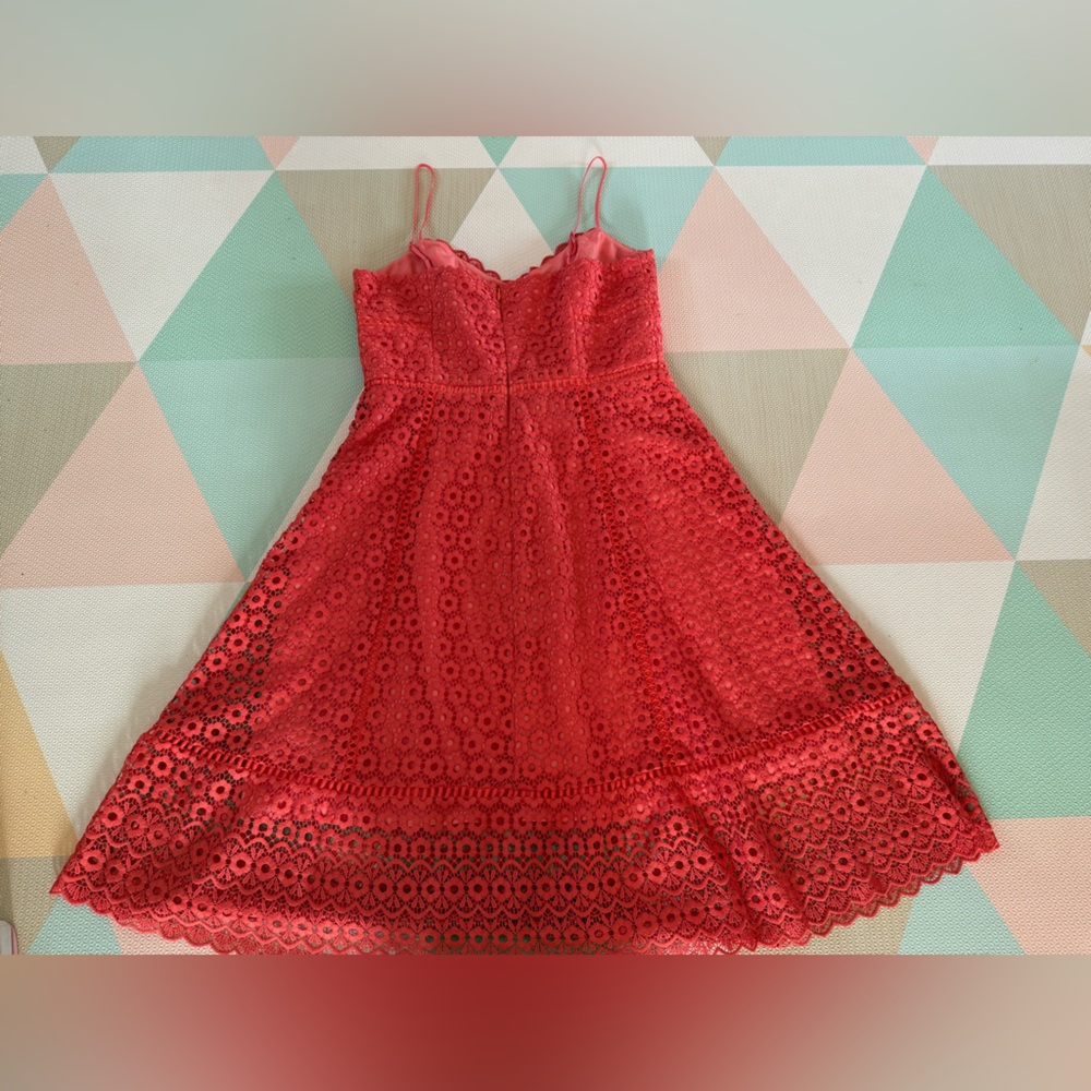 J. Crew Coral Eyelet Midi Dress with Spaghetti Straps - Picture 10 of 10